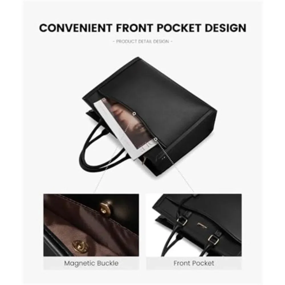 Laptop Tote Bag for Women, Office Work Bag Briefcase fit for 15.6 inch Laptop